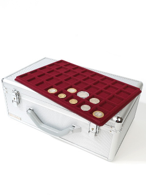 Алюминиевый кейс (CARGO L12) с 8 планшетами для 320 монет / монетный капсул диаметром до 33 мм
