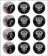 Футляр (191х221х44 мм) для 12 серебряных монет Чемпионат мира по футболу 2018 в капсулах