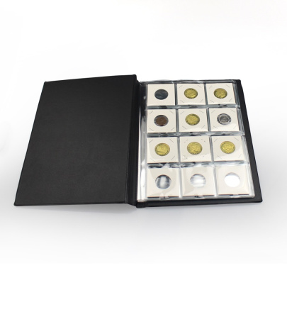 Монетный альбом для размещения 120 монет в картонных холдерах, синий, PCCB MINGT, 802280