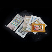 Чехлы для марок и марочных листов (220х300 мм), прозрачные, упаковка 100 шт. PCCB MINGT, 810132