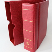 Альбом для медалей OPTIMA-F GIGANT (без листов) + шубер (защитная кассета). Красный. Leuchtturm, 309772