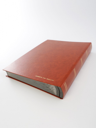 Альбом для марок (кляссер STANDARD). 24 листа (48 страниц) из чёрного картона с промежуточными листами из пергамина. Светло-коричневый. Lindner, 1169