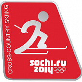 Значок «Пиктограммы Сочи 2014. Лыжные виды спорта - Лыжные гонки»