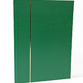 Альбом для марок (кляссер BASIC). A4. 16 листов (32 страницы) из чёрного картона с промежуточными листами из пергамина. Зелёный. Leuchtturm, 325381