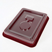 Сувенирная упаковка (110х139х22 мм) под медаль на квадро колодке (в крышке) и удостоверение (81х112х6 мм). Тип 7