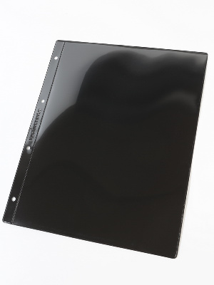 Листы-обложки ГРАНДЕ (Россия) (250х311 мм) с чёрной основой на 1 ячейку (225х302 мм). Двусторонний. Упаковка из 10 листов. Albommonet, ЛБЧ1