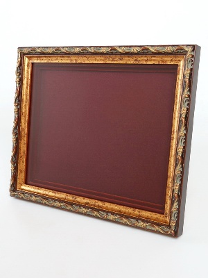 Багетная рамка S серии «Барокко» (золото) под 1 ячейку (209х270х18 мм) с поролоновой вставкой Багетная рамка S серии «Барокко» (золото) под 1 ячейку (209х270х18 мм) с поролоновой вставкой