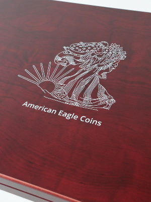 Нанесение логотипа American Eagle Coins на футляр Volterra