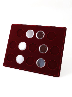 Планшет S (234х296х12 мм) для монет в капсулах d-44 мм (14 ячеек) Планшет S (234х296х12 мм) для монет в капсулах d-44 мм (14 ячеек)