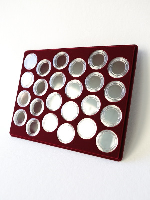 Планшет S (234х296х12 мм) для монет в капсулах d-44 мм (24 ячейки) Планшет S (234х296х12 мм) для монет в капсулах d-44 мм (24 ячейки)