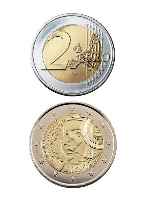 2 евро, Франция (225-летие фестиваля Федерации). 2015 г.