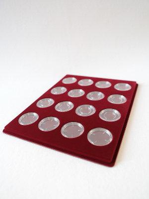 Планшет S (234х296х12 мм) для монет в капсулах d-44 мм (16 ячеек) Планшет S (234х296х12 мм) для монет в капсулах d-44 мм (16 ячеек)