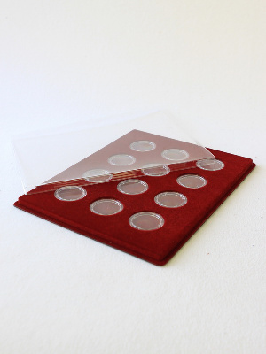 Планшет S (234х296х12 мм) для монет в капсулах d-44 мм (12 ячеек) Планшет S (234х296х12 мм) для монет в капсулах d-44 мм (12 ячеек)