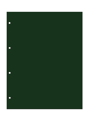 Прокладочные листы из картона формата ГРАНДЕ (Россия) 243х312 мм. Упаковка из 5 листов. Зелёный