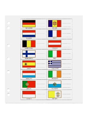 Набор флагов стран Евросоюза для листов NUMIS. Leuchtturm, 330344