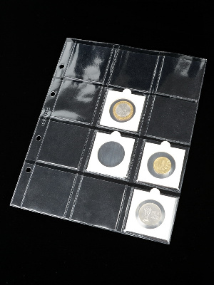 Листы формата ОПТИМА (Россия) (201х252 мм) из прозрачного пластика на 12 ячеек (50х50 мм). Упаковка из 5 листов. СомС, ЛМХ12-O