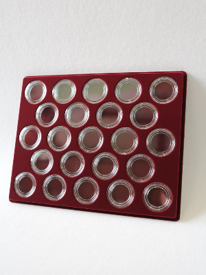 Планшет S (234х296х12 мм) для монет в капсулах d-44 мм (23 ячейки) Планшет S (234х296х12 мм) для монет в капсулах d-44 мм (23 ячейки)