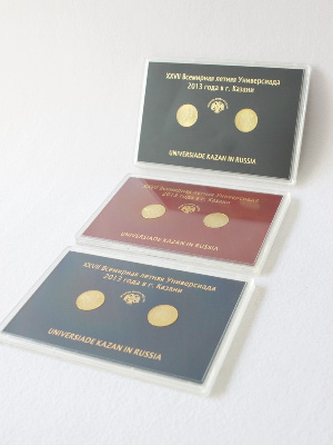Подарочный набор «XXVII Всемирная летняя Универсиада 2013 года в г. Казани», (русско-английский текст), Вид 3 (в пластике) Подарочный набор «XXVII Всемирная летняя Универсиада 2013 года в г. Казани», (русско-английский текст), Вид 3 (в пластике)