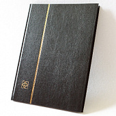 Альбом для марок (кляссер BASIC). A4. 16 листов (32 страницы) из чёрного картона с промежуточными листами из пергамина. Чёрный. Leuchtturm, 332685. Уценка