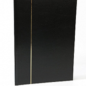 Альбом для марок (кляссер BASIC). A4. 16 листов (32 страницы) из чёрного картона с промежуточными листами из пергамина. Чёрный. Leuchtturm, 325381