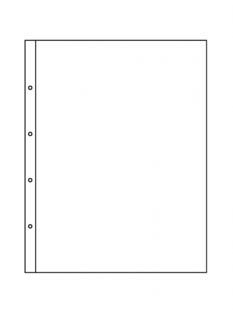 Листы-обложки KANZLEI 1C (360х430 мм) из прозрачного пластика на 1 ячейку (330х420 мм). Упаковка из 5 листов. Leuchtturm, 307390
