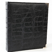 Альбом для марок формата ГРАНДЕ (Россия) из искусственной кожи с уголками, без листов. Чёрный
