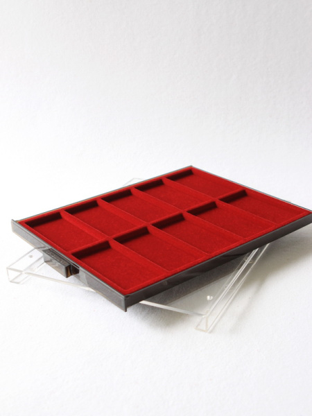 Кассета MB на 10 ячеек (49х101х7 мм), светло-бордовый  Кассета MB на 10 ячеек (49х101х7 мм), светло-бордовый