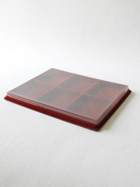 Планшет S (243х304х21 мм) на 6 ячеек (85х100х16 мм), тёмно-бордовый Планшет S (243х304х21 мм) на 6 ячеек (85х100х16 мм), тёмно-бордовый