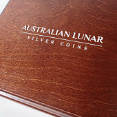 Нанесение логотипа Australian Lunar silver coins на футляр Vintage (1 уровень)
