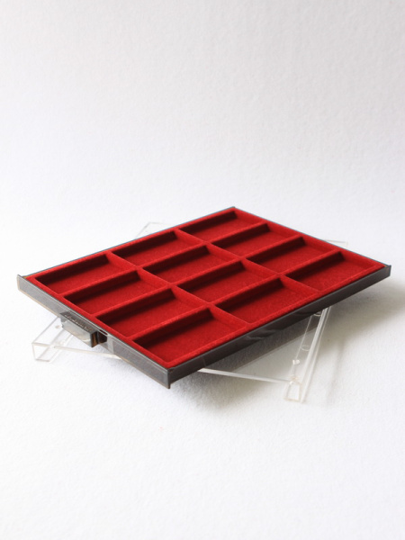 Кассета МВ на 12 ячеек (46х84,5х9 мм), светло-бордовый  Кассета МВ на 12 ячеек (46х84,5х9 мм), светло-бордовый