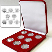 Футляр (191х221х44 мм) на 8 монет Сочи-2014 в капсулах (диаметр 44 мм). Вариант 2