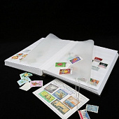 Альбом для марок (кляссер BASIC). A4. 32 листа (64 страницы) из белого картона с промежуточными листами из пергамина. Чёрный. Leuchtturm, 325030