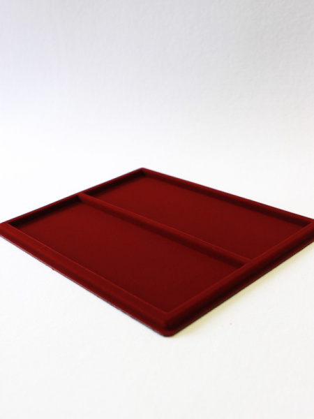 Планшет S (234х296х12 мм) на 2 ячейки (99х267х8 мм), тёмно-бордовый Планшет S (234х296х12 мм) на 2 ячейки (99х267х8 мм), тёмно-бордовый